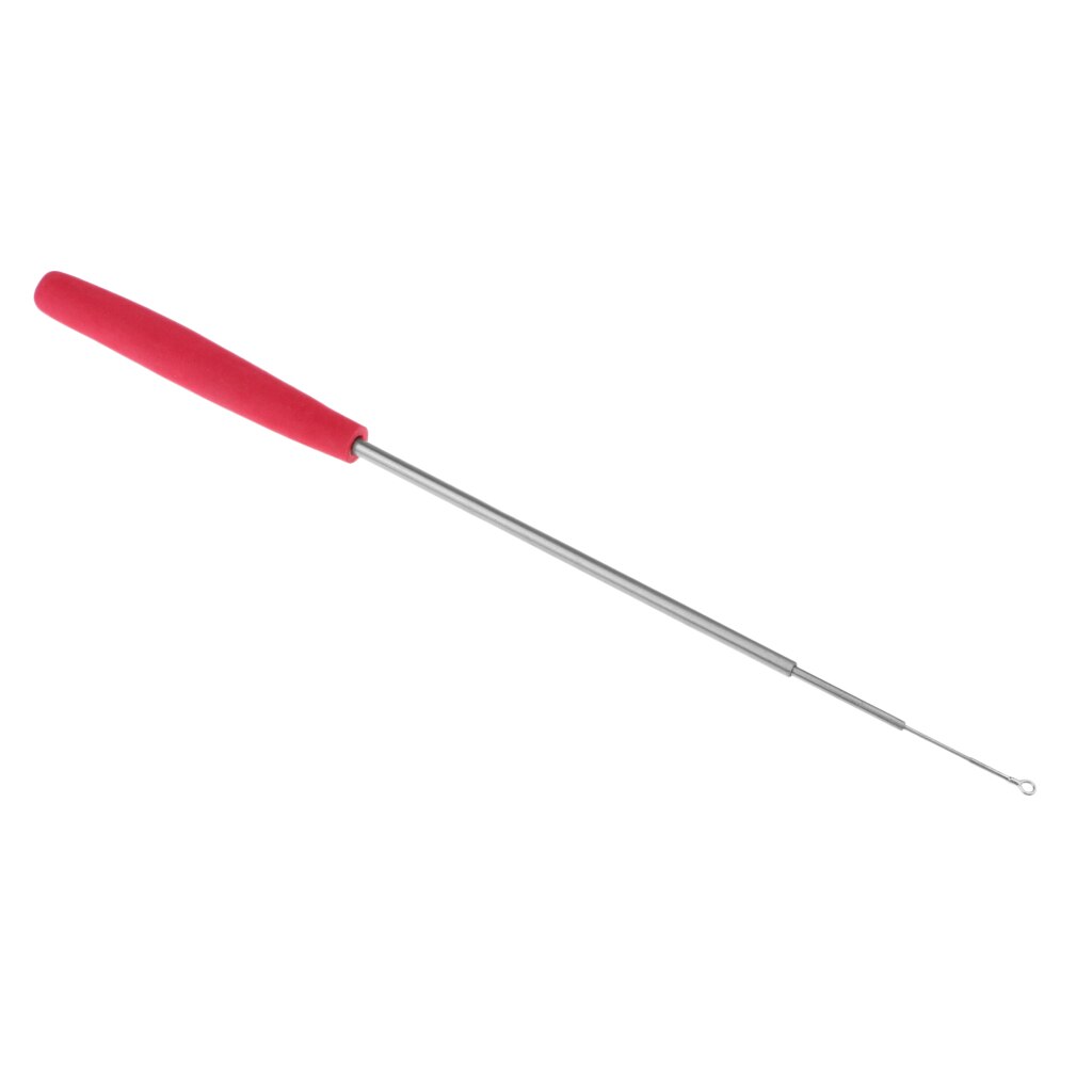 Mini portabel teleskop, fiskespö, stång, fickfiskespö, för små fiskar, för husdjur röd