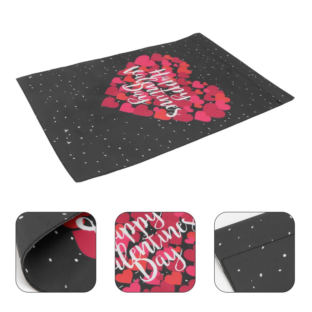 1Pc Valentine's Day Home Garden Banner Decorative Vertical Outdoor Flag: QR001