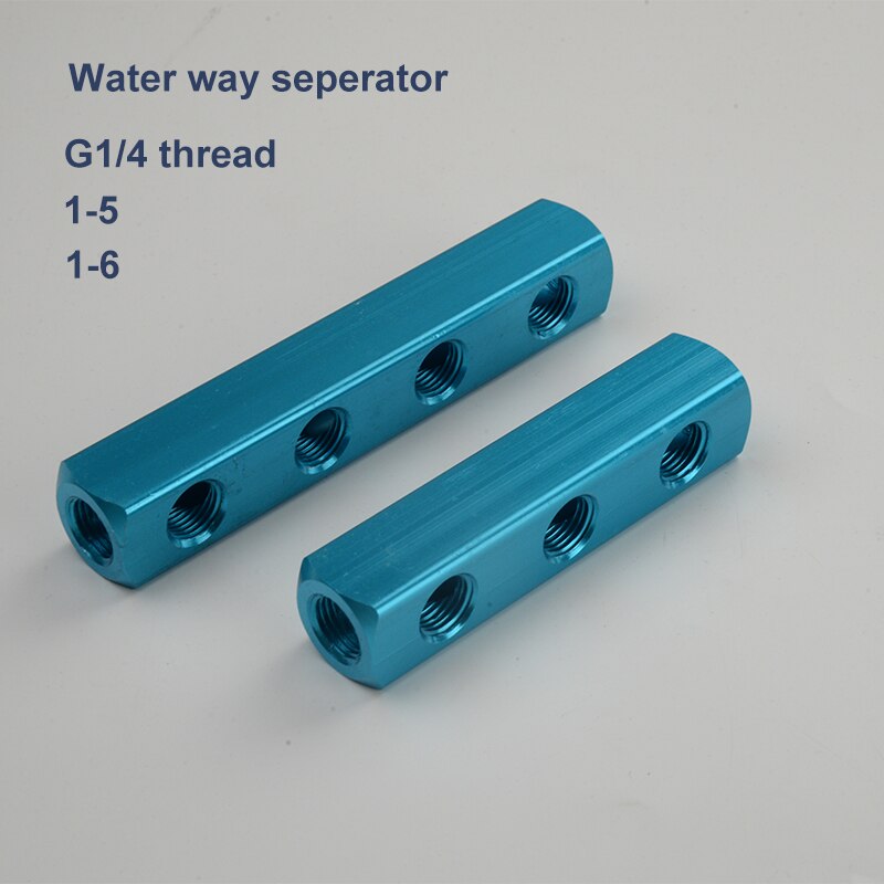 Syscooling water way separator copper manifold for water cooling system with G1/4 thread aluminum Accessories