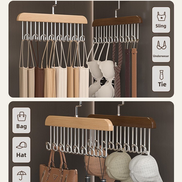 Multifunktionel bæltebøjle tøjorganisator holdbar opbevaringsløsning til kvinder garderobetilbehør bh-remholder