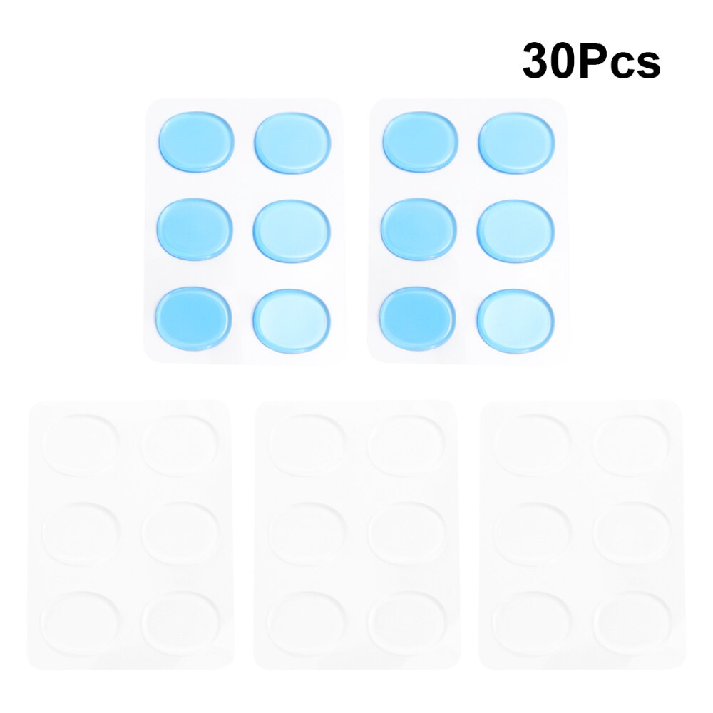 30PCS Adhesive Drum Dampeners Pads Silicone Drum Silencers Dampening Gel Soft Drum Dampeners for Drums Tone Noise Reduction (Ran