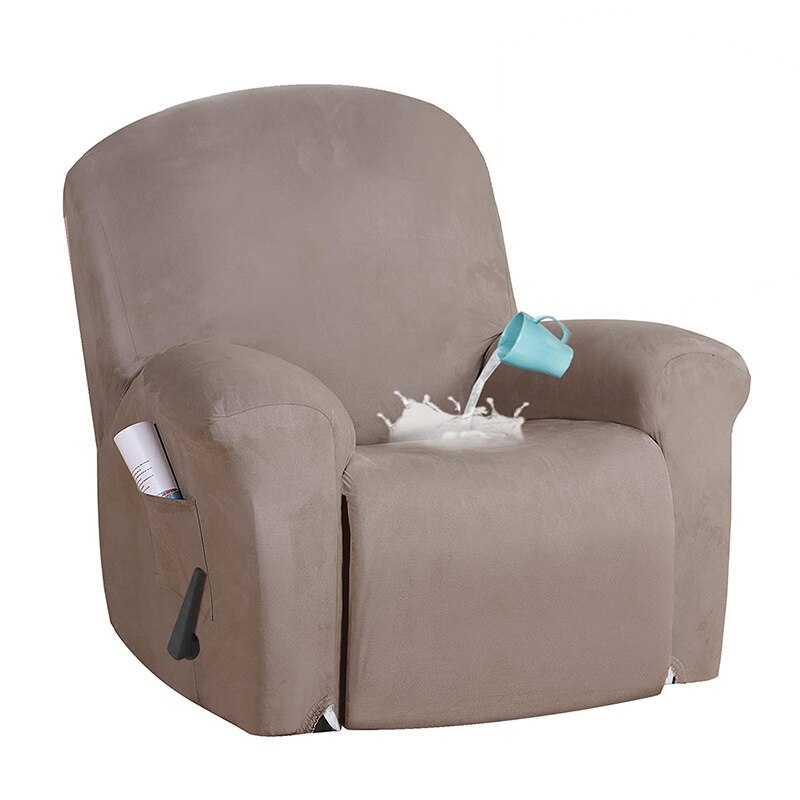 Suede Recliner Sofa Cover All-inclusive Massage Deck Lazy Boy Chair Covers Lounge Single Seat Couch Slipcover Armchair Cover: A19