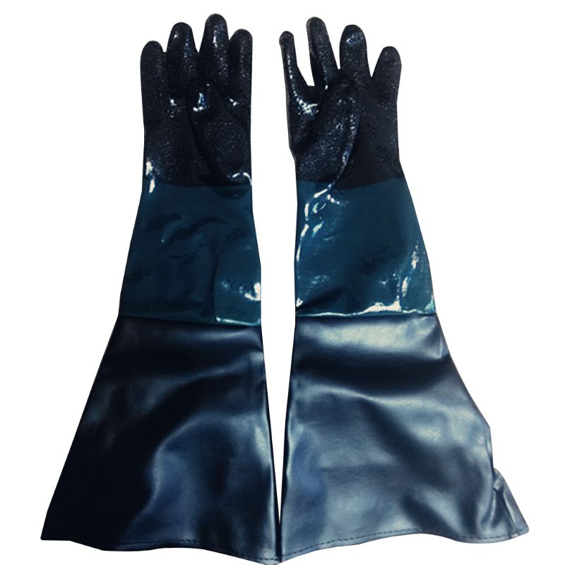 Guantes de goma para chorro de arena, manoplas de seguridad para armarios, chorro de arena