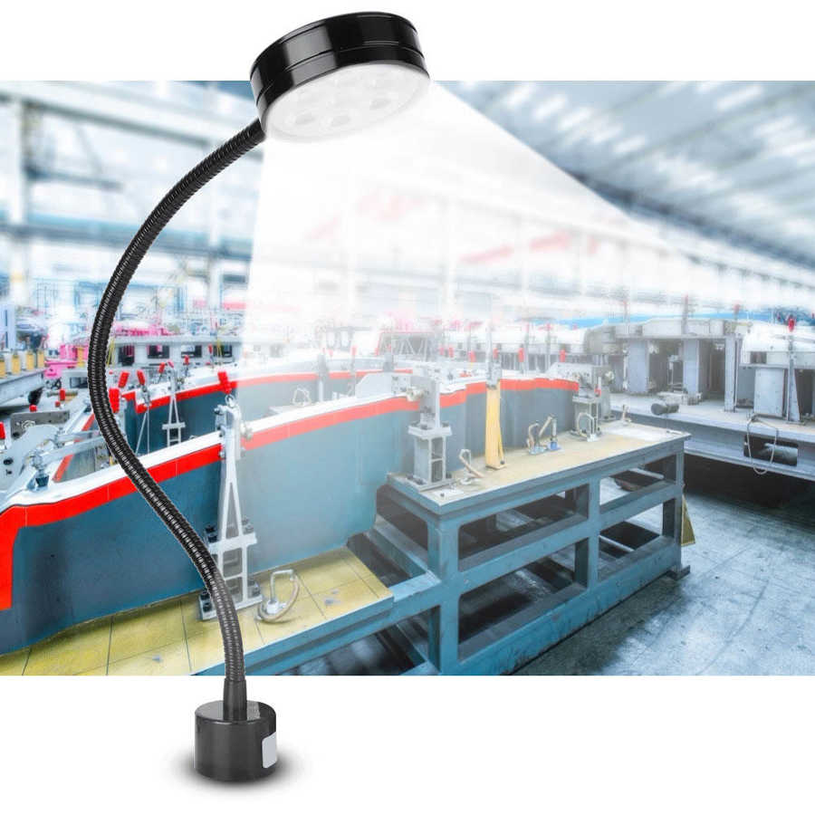 AC 110-220V 7W FÜHRTE Nähmaschine Licht Mit Magnet Montage Basis flexibel Schwanenhals Lampe Für Alle CNC Drehmaschine Arbeit Beleuchtung