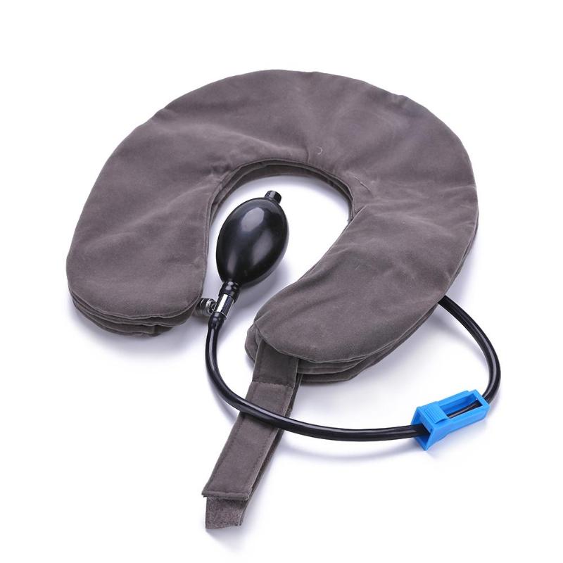 3-Gelaagde U Neck Pillow Massage Lucht Opblaasbare Kussen Cervicale Nek Hoofd Pijn Pijn Relax Tractie Ondersteuning Massager