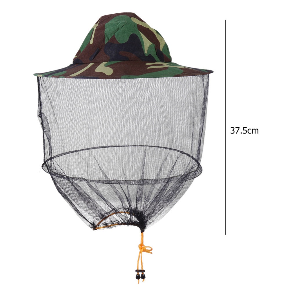 Camouflage Fishing Hat Bee Keeping Insects Mosquito Net ,Suitable for Anti wind, sand control and mosquito repelling