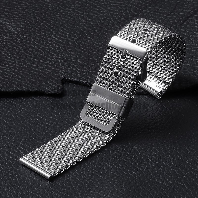 18mm 20mm 22mm 24mm Metal Watch Strap 1.0 Mesh Milanese Stainless Steel Bracelet for Men Women Universal Loop Watch Band