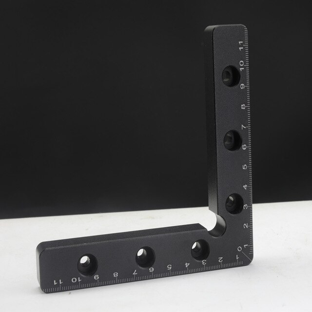 2 PC 90 Degrees L Shaped Auxiliary Fixture Splicing Board Positioning Panel Fixed Clip Carpenters Square Ruler Woodworking Tool: 1pcs ruler black