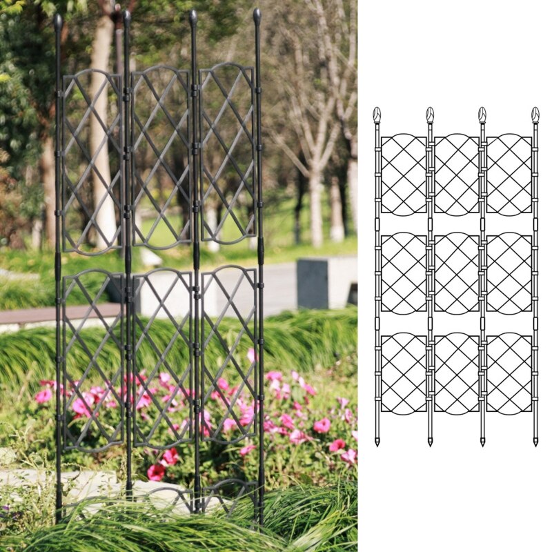 Traliccio da giardino per piante rampicanti ferro antiruggine viti in vaso verzura fiori da giardino terrazza griglie metalliche griglia per 50LB
