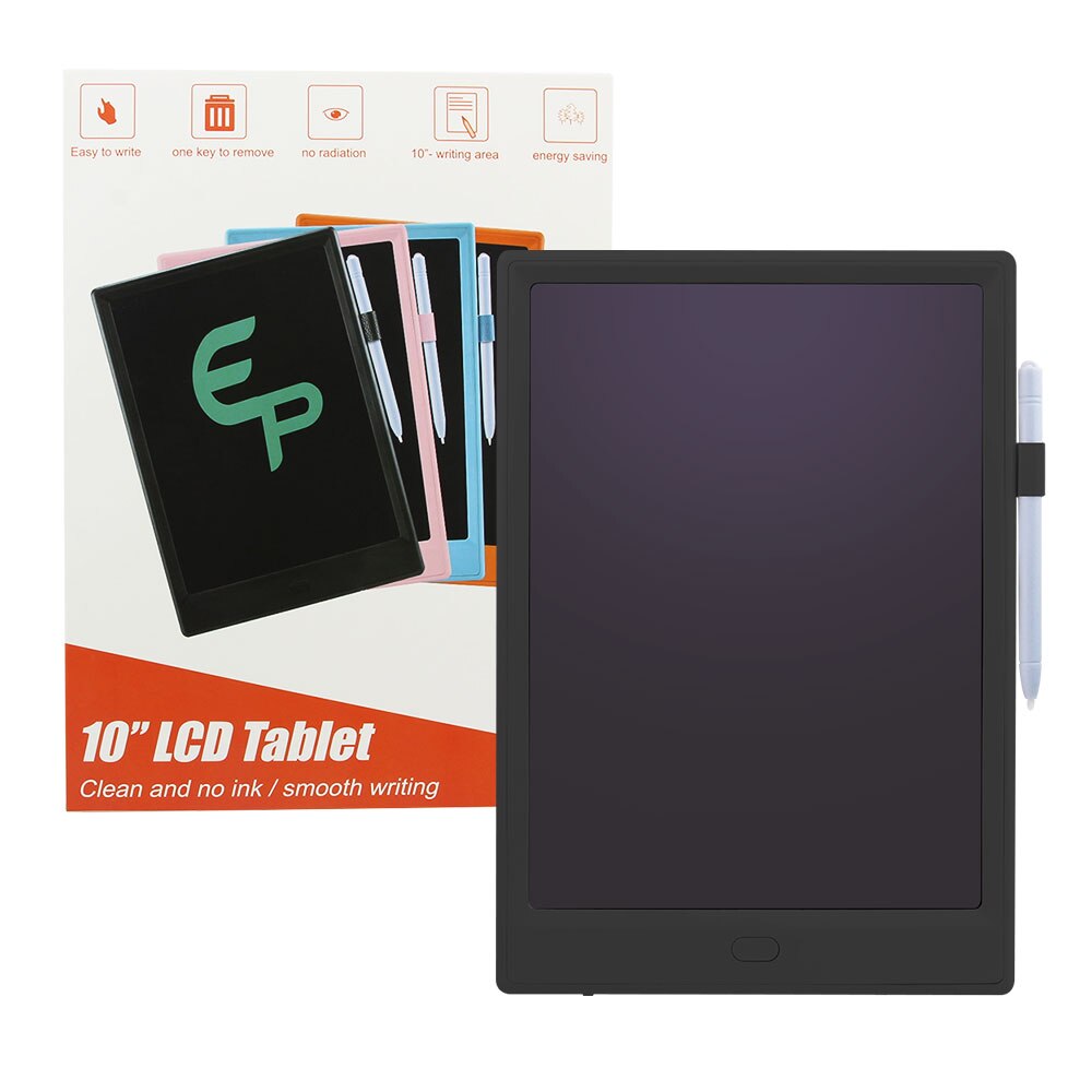 CHYI 10 Inch LCD Writing Tablet Electronic Erasable Epaper Notepads Digtal Graphic Board Smart Drawing Memo Pad For Kids To Draw: black