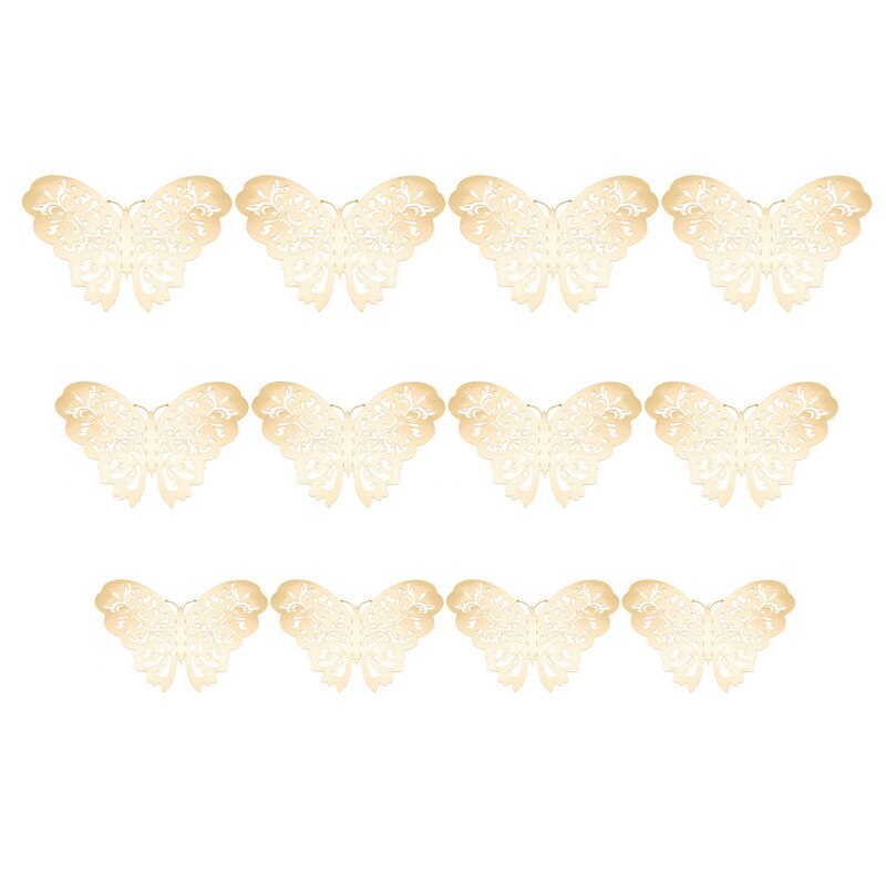 12 Uds 3D hueco de la pared pegatinas de Mariposas para nevera para decoración del hogar Mariposas Decorativas decoración de la pared de Mariposas Decorativas 3: A