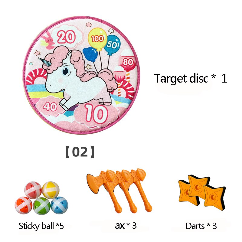 Cloth Dartboard Sets Kids Toys Safety Sticky Ball Target Darts Toy Children's Target Toy Safety Game Children Dart Toys: 12