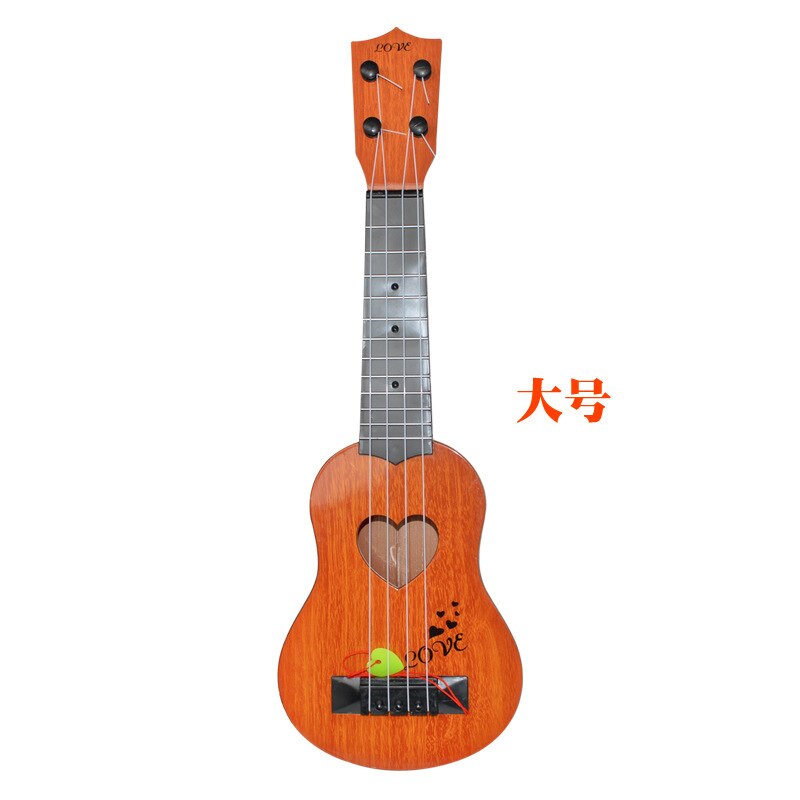 Nuovo Principiante bambini chitarra Ukulele Strumento Musicale Giocattolo Educativo Per I Bambini giocattoli interessanti Regalo Regalo Per Bambini: love orange large