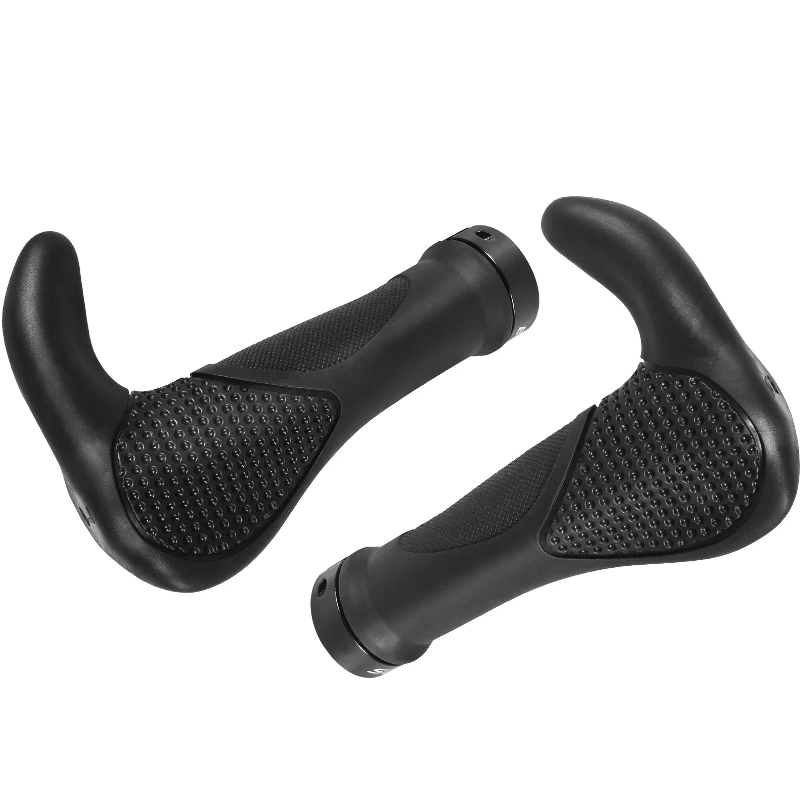 BUCKLOS-empuñadura de manillar de bicicleta, ergonómico, antideslizante, cubierta de mango, empuñaduras de goma de aleación de aluminio, accesorios para bicicleta de montaña: YELLOW