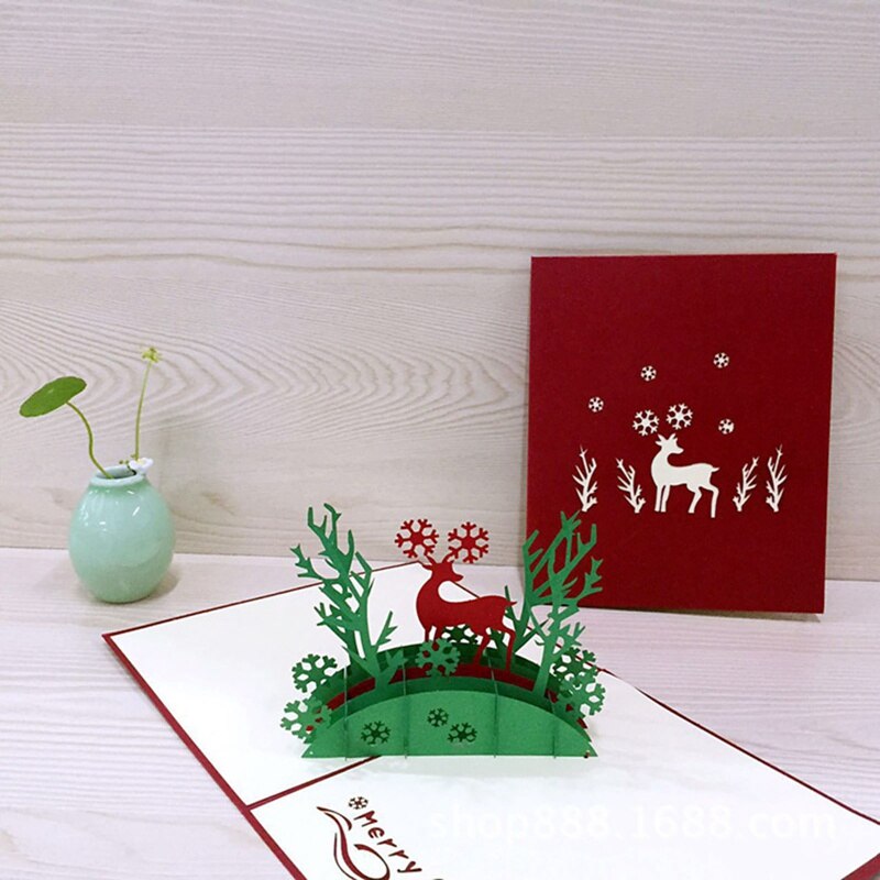 Christmas Pop-up Card 3D Christmas Tree Pop-up Card Christmas Card Pop-up Card Party Decoration Card