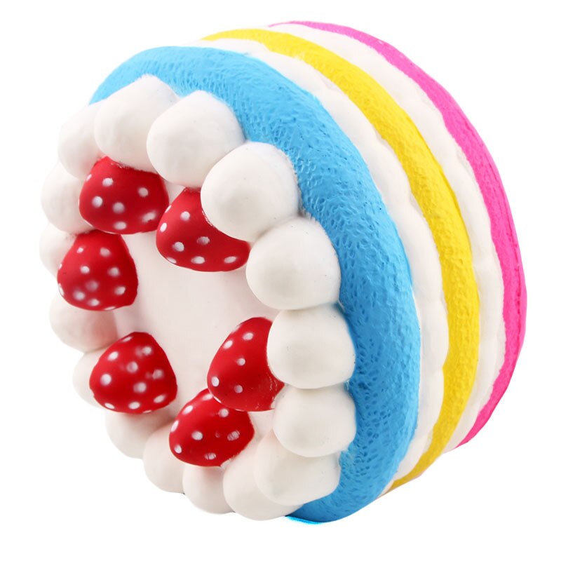 Extra squishy jordgubbstårta jumbo squishy stora squishes stor mjuk pu squish simulering brödavlastning antistress barnleksaker