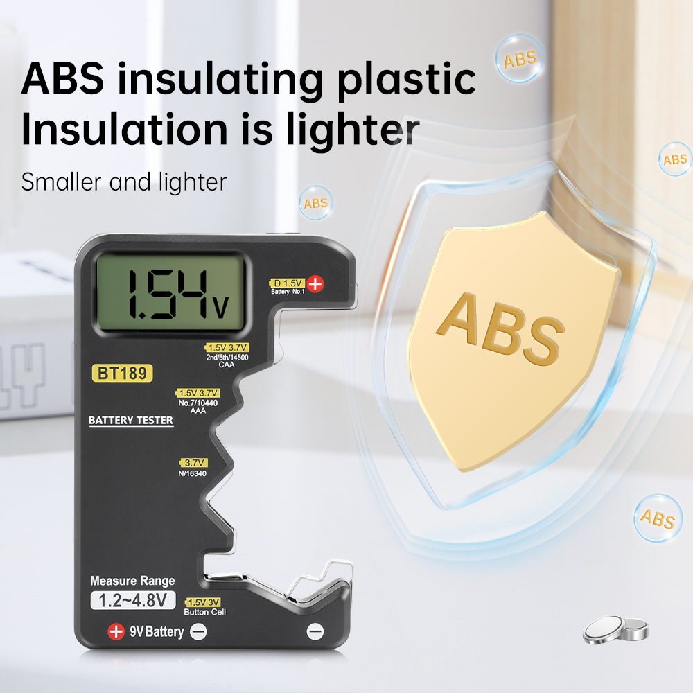 Probador de batería Digital LCD BT189, herramienta detectora de banco de energía, comprobador de batería Universal para pilas de botón AA AAA 9V 1,5 V/3V