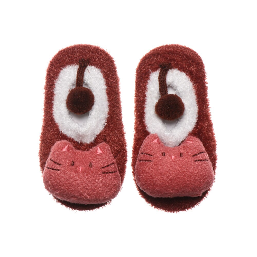 Baby Girl Boy Toddler Anti Slip Shoes Kids Booties Cartoon Slipper Socks Boots Newborn Winter Warm Cotton Floor Socks 0-5T