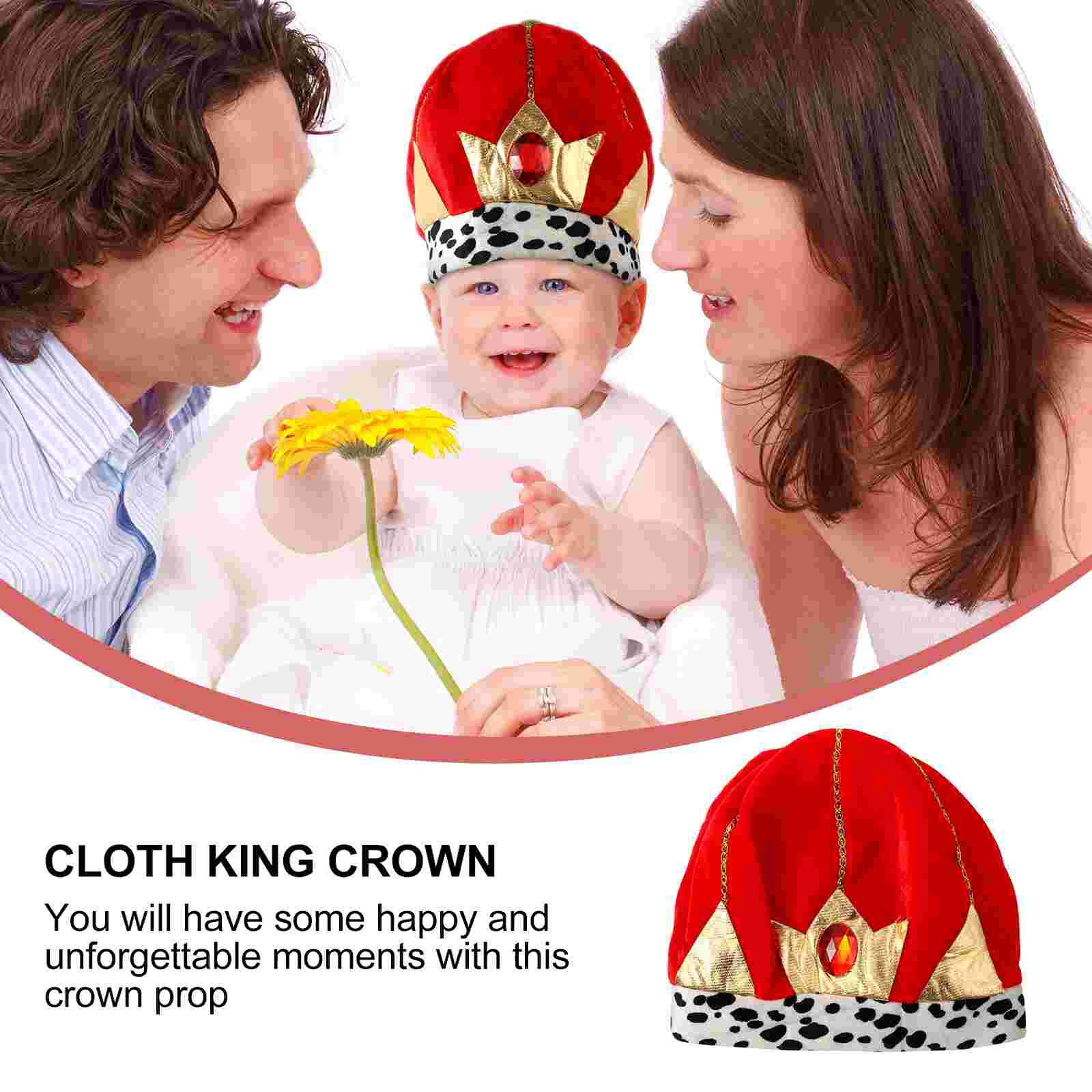 Cloth King Crown Hat Party Decorative Crown King Hat Party Costumes Prop
