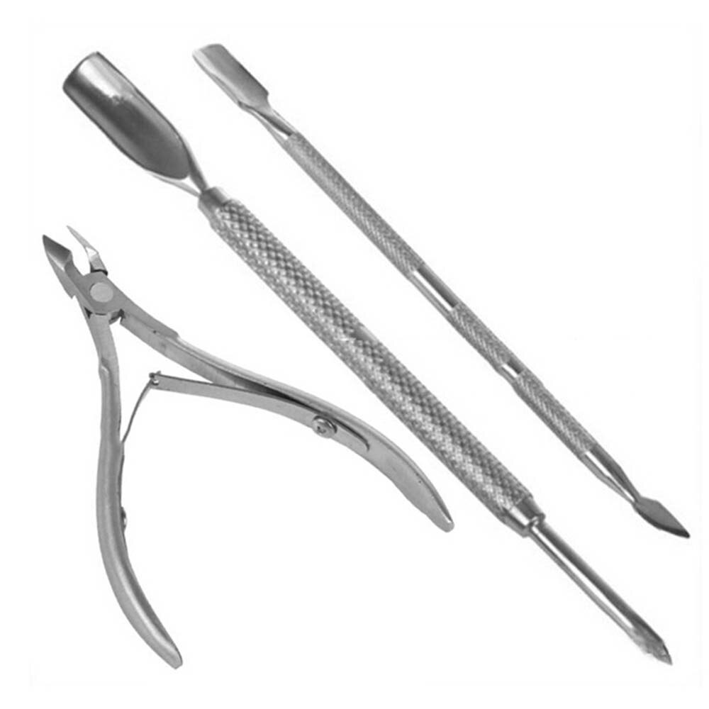 3pcs Eelt Dode Huid Clip Rvs Metalen Sonde Pincet Orale Endoscopische Dental Extractor Drie stuk Dental Materiaal set