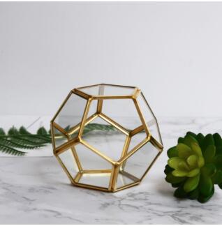 Uregelmæssig glas geometrisk saftig planter vase terrarium beholder diy kasse smykker ringbærer pude til bryllupsdekorationer: 12 x 12 x 10cm