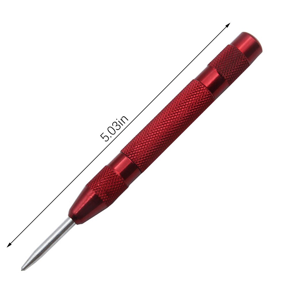 Automatic Center Pin Punch Spring Loaded Marking Starting Holes Tool HSS Center Punch Stator Punching Marker Woodwork Drill Bit: Red