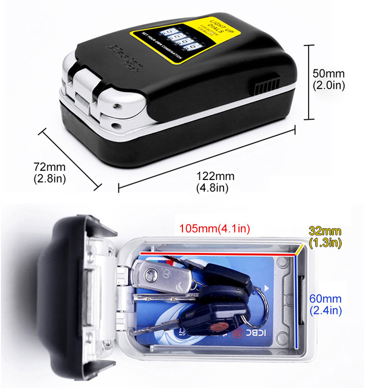 Master Lock Key Safe Box Outdoor Wall-mounted Keys Storage Box Night Glowing Password Lock Home Office Security Organizer Boxes