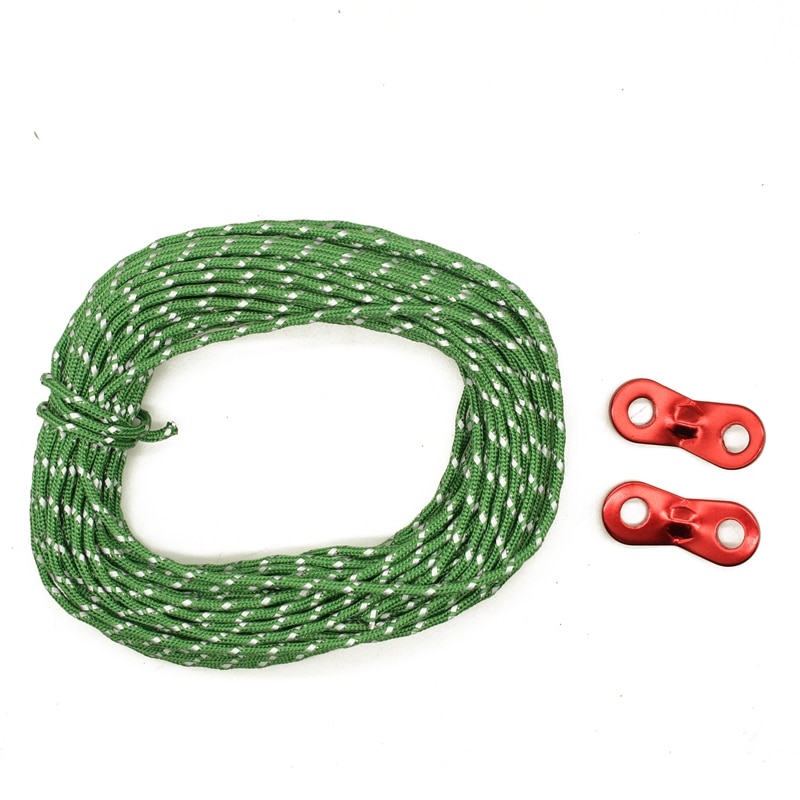 Cuerda fluorescente para tienda de campaña, cuerda de nailon de poliéster que brilla en la noche, para encuadernar, accesorios de acampada al aire libre, senderismo, accesorio para exteriores, 15M