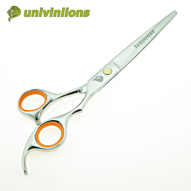univinlions 7" cut dog hair scissors pet grooming scissors curved dog cat hair clippers animal clippers dog grooming shears set: 1 straight cutting