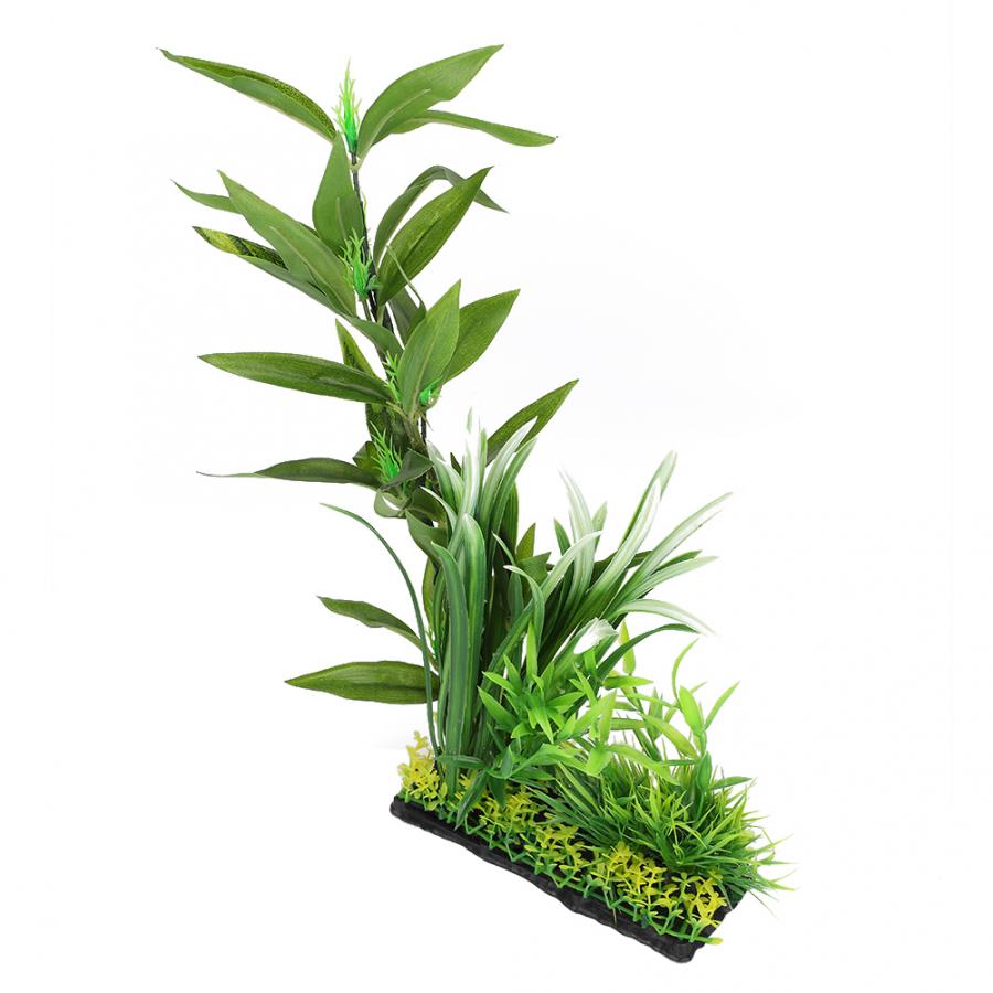 Plastik akvarium kunstig levende form høj simulering jungle vand plante tilbehør til akvarium landskab dekoration