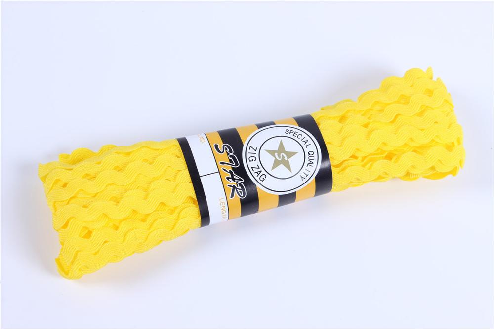 15yard/lot S Shaped Curve Wavy Lace Trim Ribbon Handmade Hat Curtain Pillow DIY Sewing Crafts Wedding Party Decorations: Yellow 15Y
