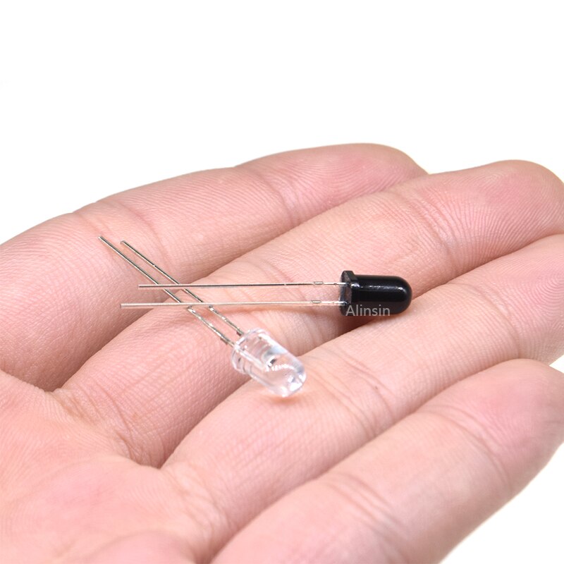 20PCS F5 5mm 940nm LED Infrared Emitter and IR Transmitter Receiver Diode Diodes 301A Infrared to tube Flame sensor For Arduino