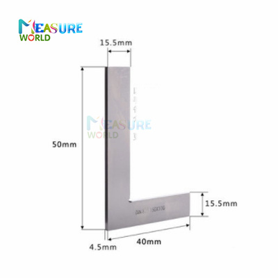 90 Degree Flat Edge Square Carpenter Square Bladed Try Square Angle Square L-shaped Carpenter's Ruler Marking Gauge Carpenter: 50x40 Square 90DEG