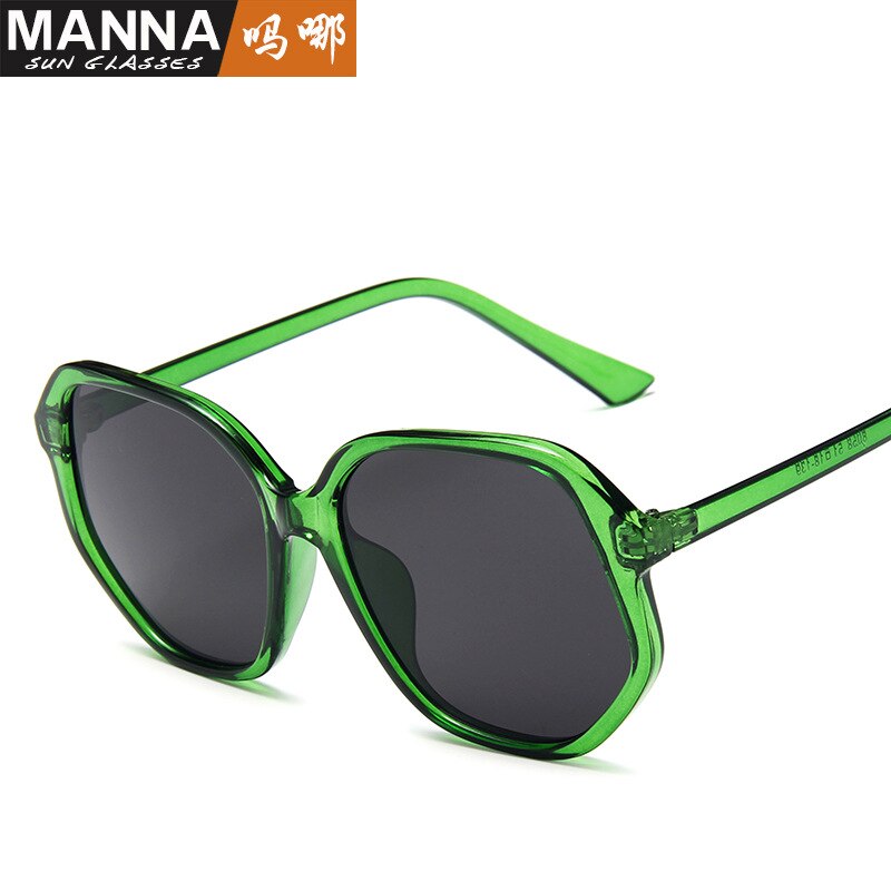 Nova moda leite marrom óculos de sol grande quadro poligonal óculos de sol feminino retro internet popular tiktok