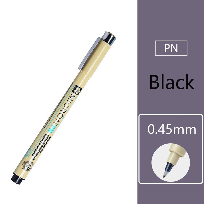 Waterproof Sketch Micron Comics Art Marker Pen Pigment Liner Water Based Drawing Handwriting School Office Japanese Stationery: PN