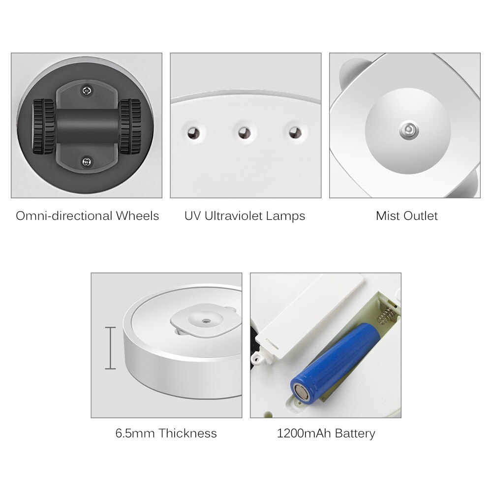 4-In-1 Beweegbare Luchtreiniger Luchtbevochtiger Ultraviolet Cleaner Aroma Diffuser Lucht Verstuiver Met Afneembare Water Tank