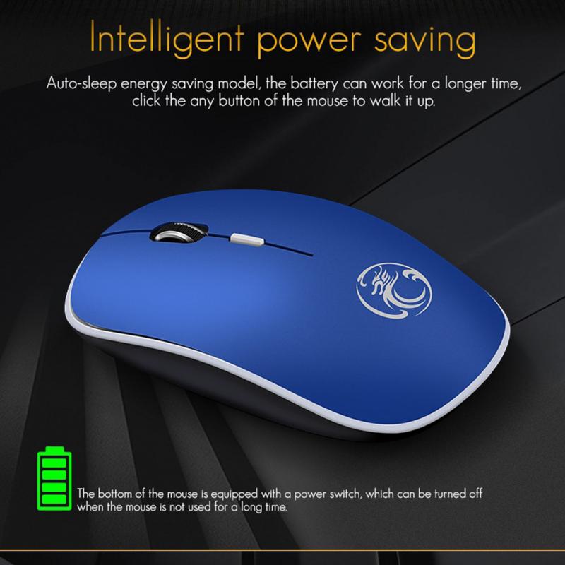 2.4Ghz Wireless Mouse Silent Computer Mouse 1600 DPI Ergonomic Mause Noiseless Sound USB PC Mice Mute Wireless Mice For Laptop