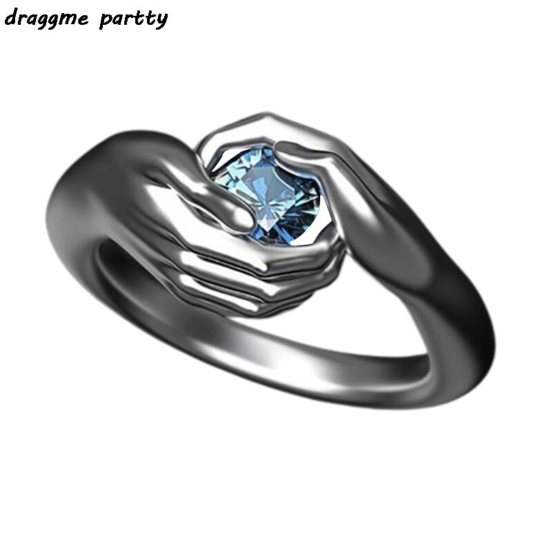 Neue Kreative Liebe Für Immer Finger Hand Ring Romantische Liebe Umarmung Hand Ringe Für Frauen Männer Modeschmuck