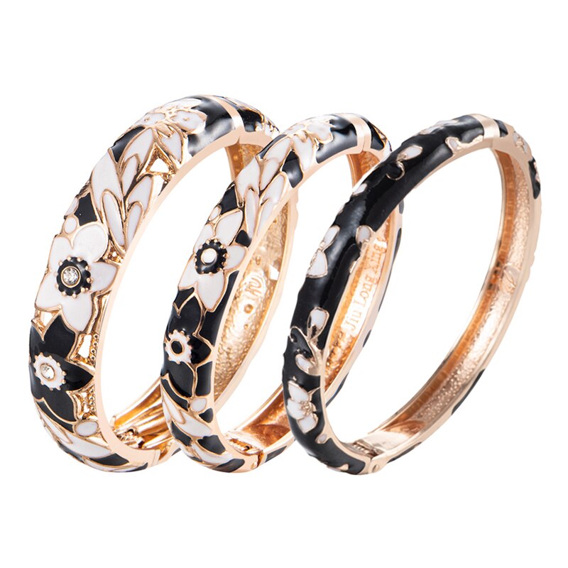 3 Pcs Set Cloisonne Bangles Voor Vrouwen Sieraden Lady Girl Vrouwen Hand Armbanden Enamel Bangle Indische Stijl