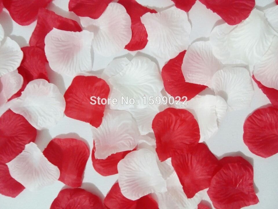 20 packs 2000 stks Romantische kunstmatige bloemblaadjes rozen voor bruiloft tafeldecoraties rode gemengde wit petalas de rosas para casamento