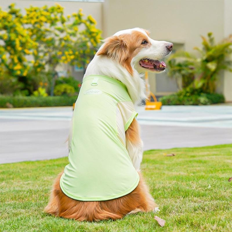 Dog Cooling Vest For Summer Cooling Comfortable Pet Clothing For Outdoor Walking Machine Washable Breathable Polyester 37JD