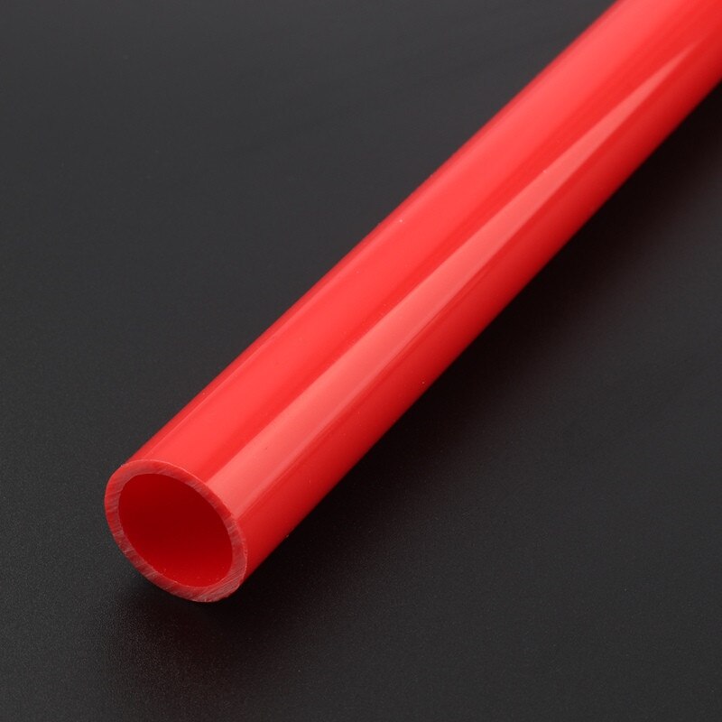 1/5pcs Tube 50cm O.D 20~50mm Red PVC Pipe Hi Water Supply Home Irrigation Fish Tank PVC Pipe Aquarium Accessories Tube