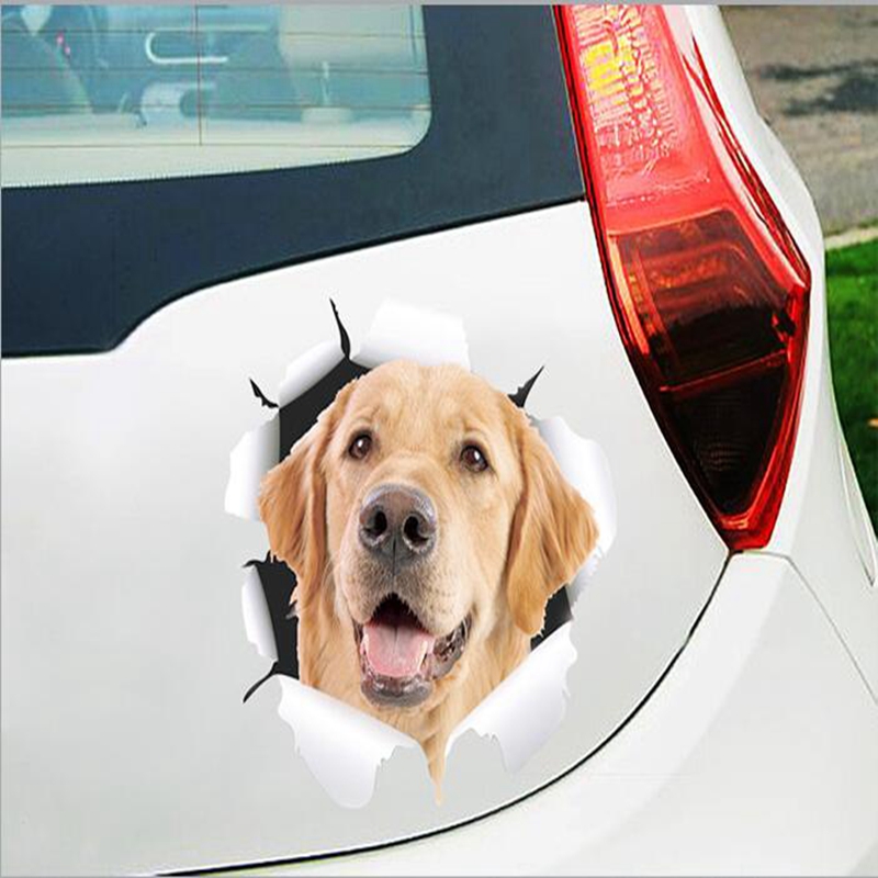 3D Simulatie Leuke Kat Persoonlijkheid Creatieve Auto Auto Sticker Hond Glas Auto Sticker Deur Kras Decoratieve Cover Sticker