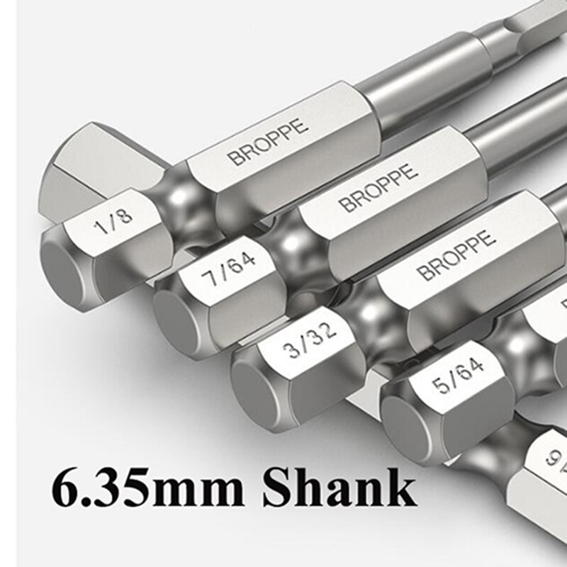 100mm Length Metric Allen Wrench Drill Bit Set S2 Steel Impact Screwdriver Bit Magnetic Hex Key Drill Bit Electric Hex Bit Set