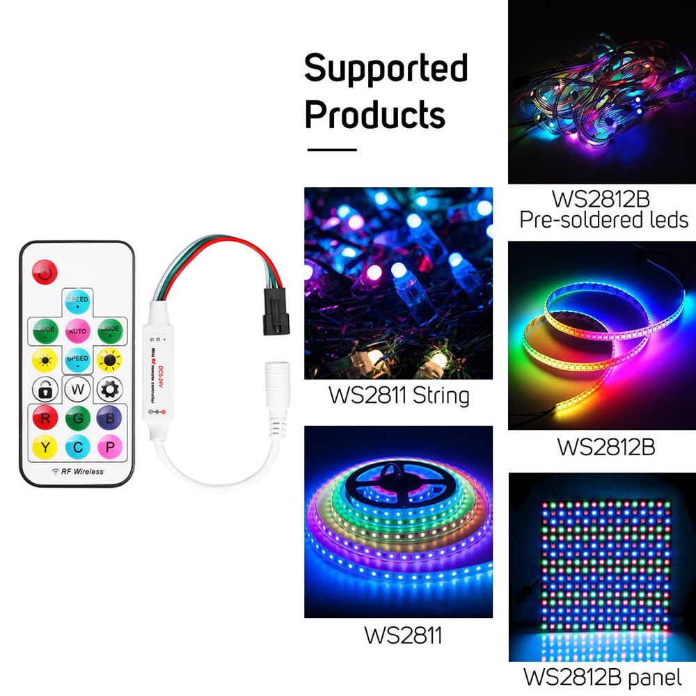 14Key RGB Wireless Remote Control Mini RF LED Cont... – Grandado