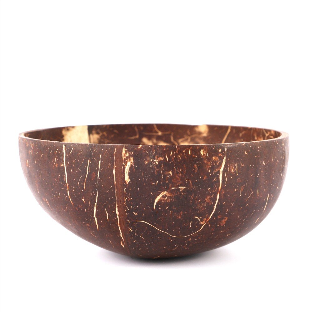 Natuurlijke Kokosnoot Kom Fruit Decoratie Fruit Salade Noodle Kom Houten Rijstkom Craft Decoration Kokosnoot Kom: 1pc Coconut Bowl