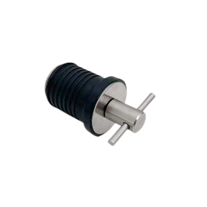 Bootsablassschraube 1'' oder 1-1/4''Gummi- und Edelstahlgriff Deckablassschraube passend für 25 mm 32 mm Loch Kajakfahren Beiboot Yacht