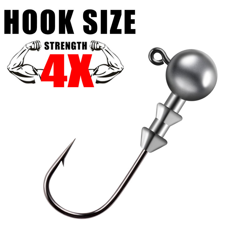 Gancho de cabeza de anzuelo de pesca con rosca de 3,5g/5g/7g/10g/14g para señuelo suave, anzuelo de gusano, anzuelos de pesca afilados,: 13 / Rojo
