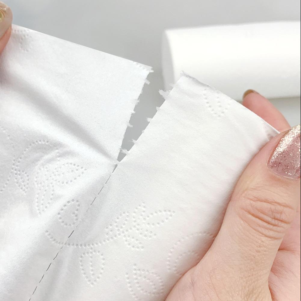 10 Rolls Paper Towel Bamboo Pulp Natural Tissue Household Thickened Toilet Paper