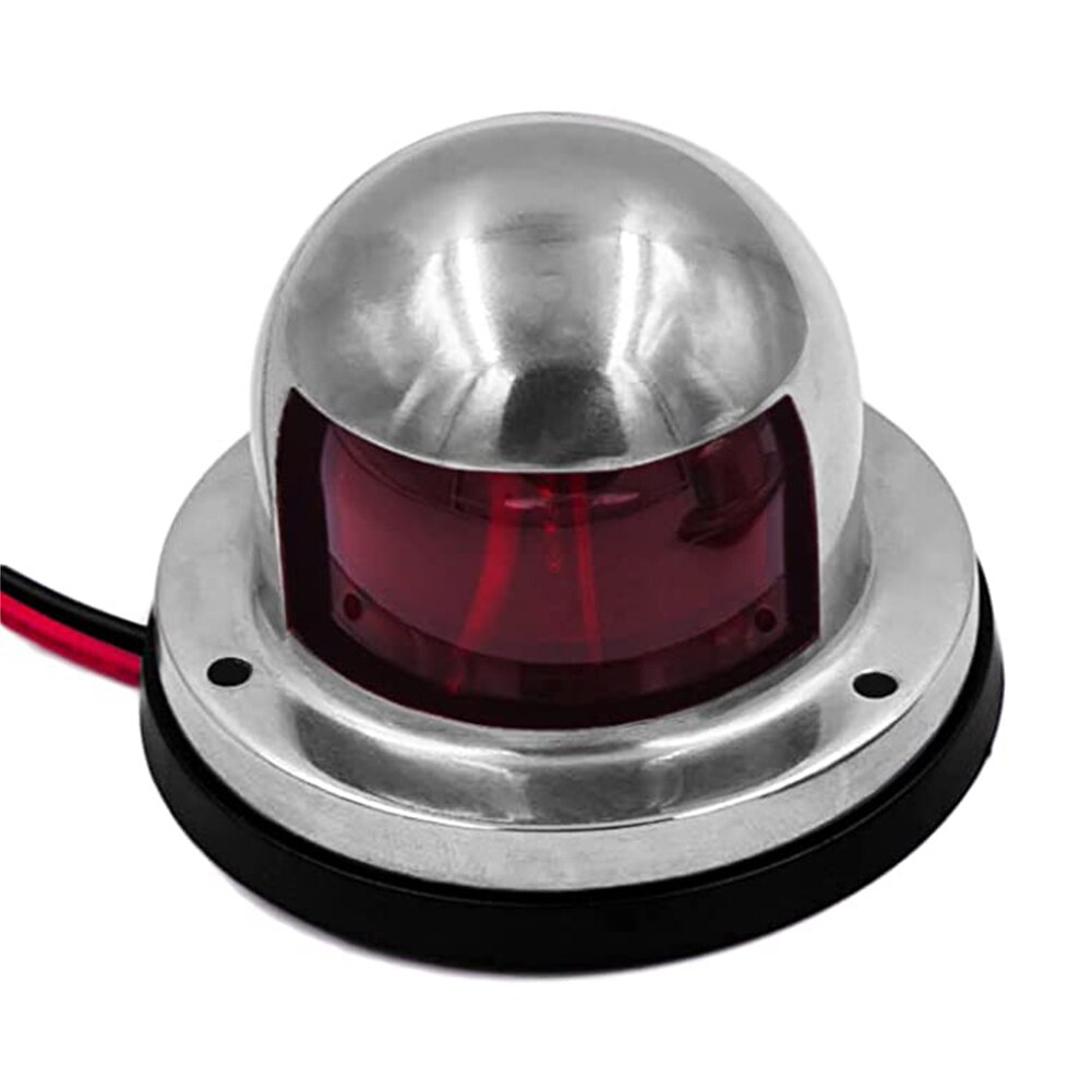 Lumières de Navigation LED rouge vert 12V, lampe de voile en acier inoxydable pour bateau marin, ponton, Yacht, accessoires de bateau: Red